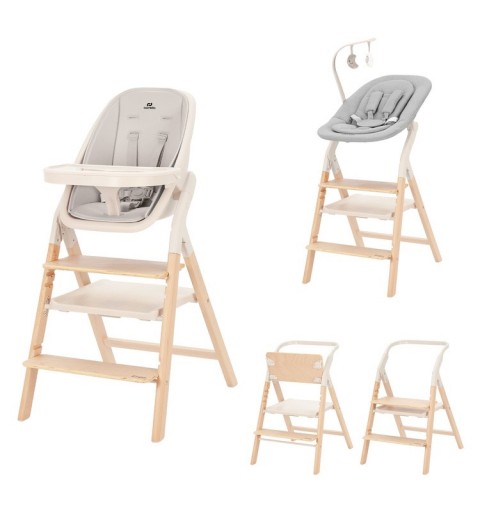 Carrello Ergo - krzesełko do karmienia, wieża edukacyjna  | Linen Beige